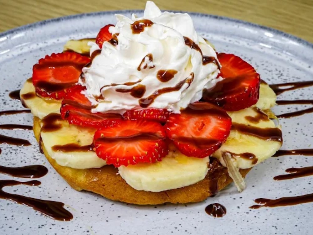 Waffle artesanal da Olya Café